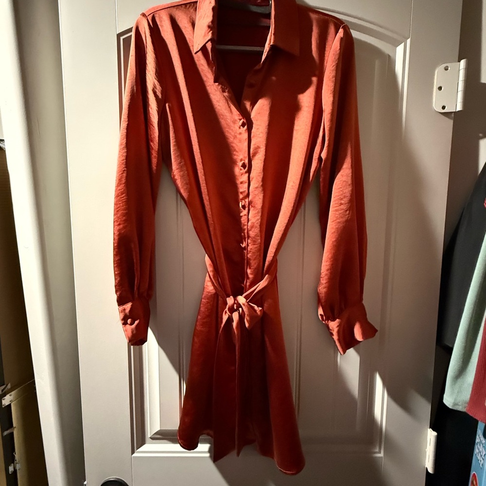 GB Rust Button-Up Dress